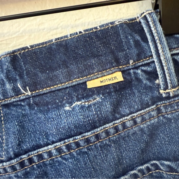 MOTHER Half-Pipe Ankle Jean in Dark Wash Blue Denim Straight Leg Jeans 27 - Picture 6 of 7